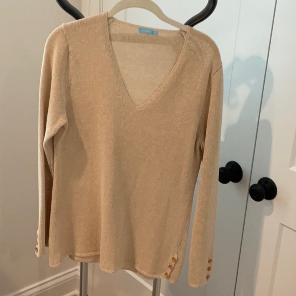 J.McLaughlin, Callum sweater, tan, size Medium.  Like New!